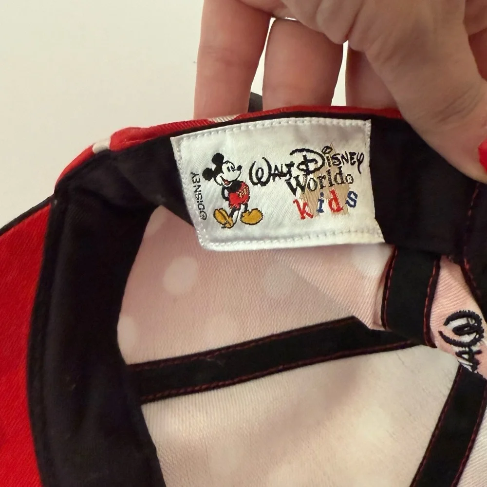 Disney Parks Kids Vintage Walt Disney World Minnie Mouse Hat Youth Size